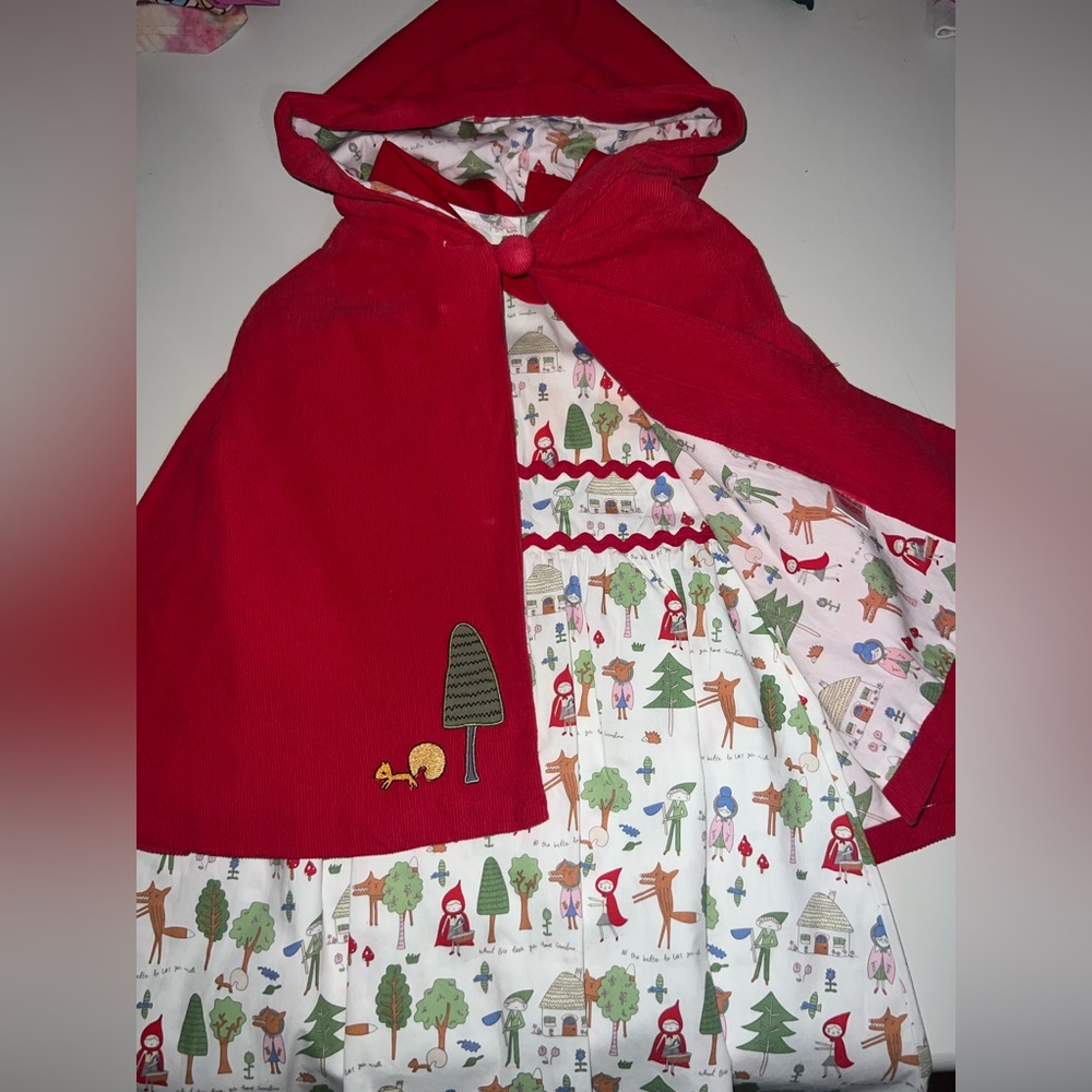 Powell Craft dress with hooded cape - size 2/3 - NWT